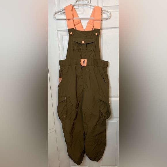 Free People Movement Medium Morning Meadow Jumpsuit Overalls With Flaws Green - Picture 4 of 13